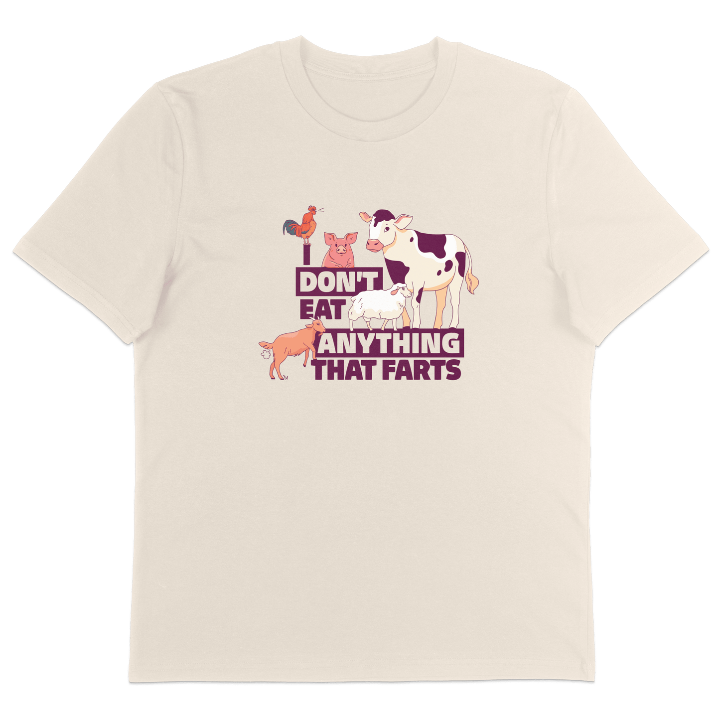 I Don't Eat Anything That Farts T-Shirt - Vegan America