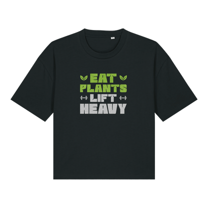 Eat Plants Lift Heavy Women's Boxy T-Shirt - Vegan America