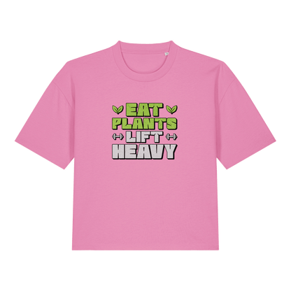 Eat Plants Lift Heavy Women's Boxy T-Shirt - Vegan America