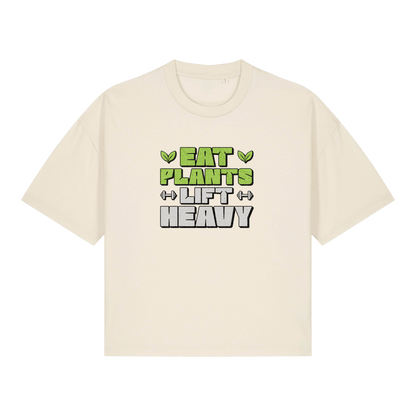 Eat Plants Lift Heavy Women's Boxy T-Shirt - Vegan America