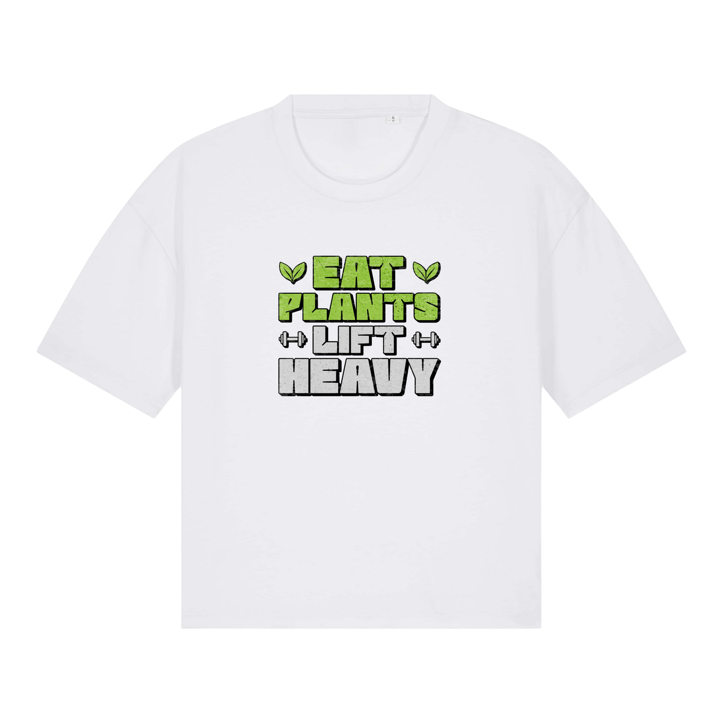 Eat Plants Lift Heavy Women's Boxy T-Shirt - Vegan America