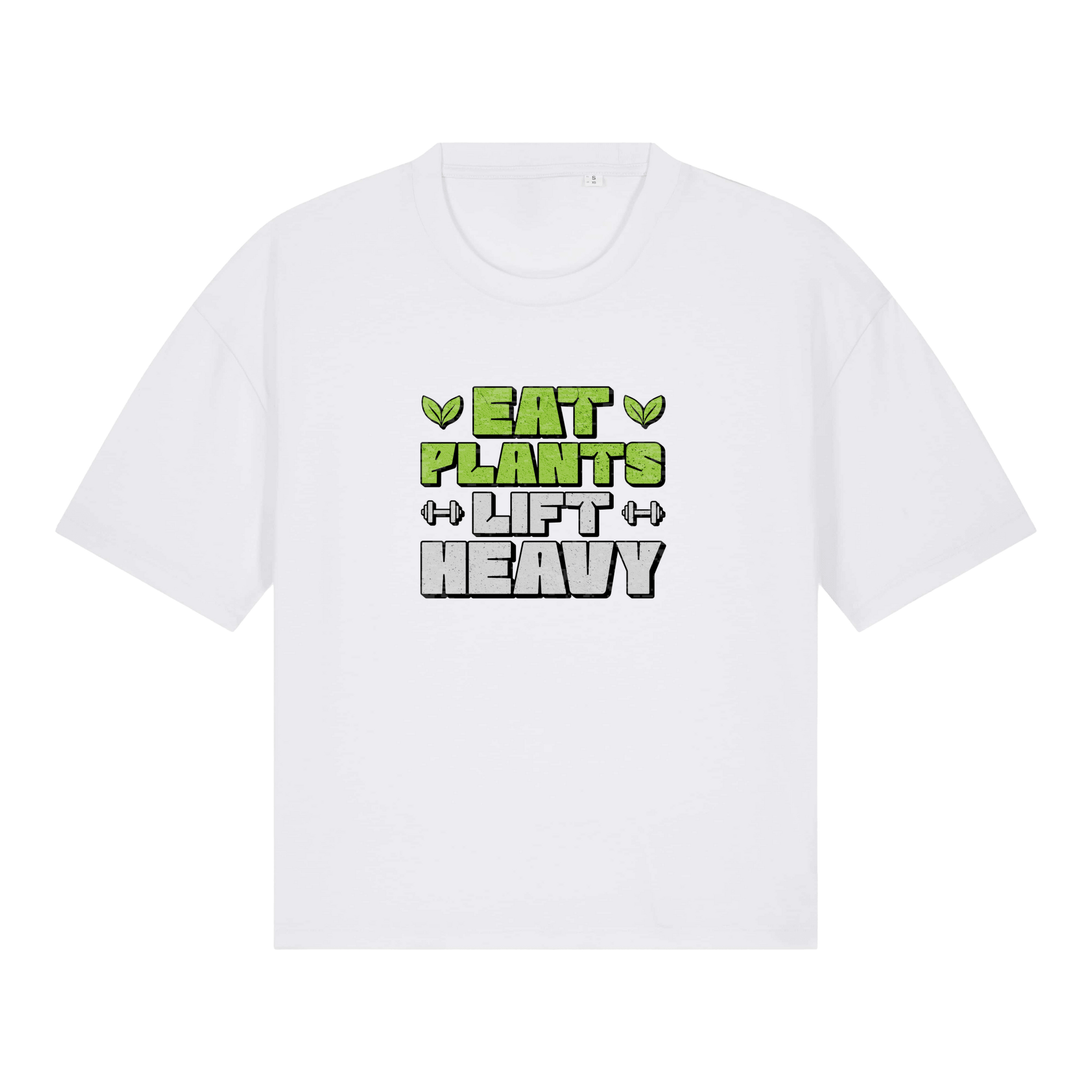 Eat Plants Lift Heavy Women's Boxy T-Shirt - Vegan America