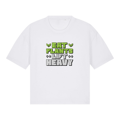Eat Plants Lift Heavy Women's Boxy T-Shirt - Vegan America