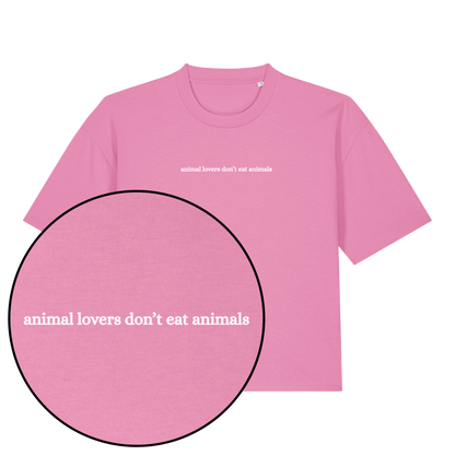 Animal Lovers Don't Eat Animals Women's Boxy T-Shirt