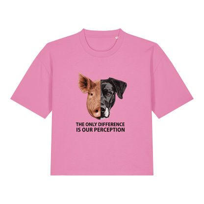 The Only Difference Is Our Perception Women's Boxy T-Shirt - Vegan America