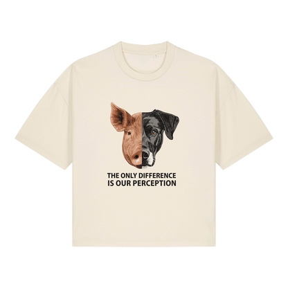 The Only Difference Is Our Perception Women's Boxy T-Shirt - Vegan America