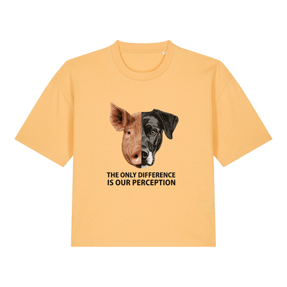The Only Difference Is Our Perception Women's Boxy T-Shirt - Vegan America