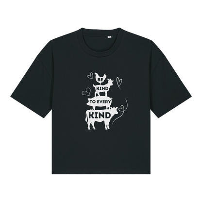 Be Kind To Every Kind Women's Boxy T-Shirt - Vegan America