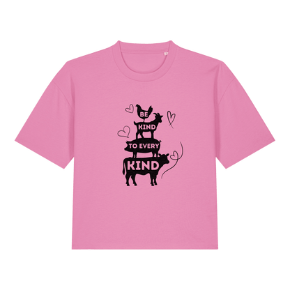 Be Kind To Every Kind Women's Boxy T-Shirt - Vegan America