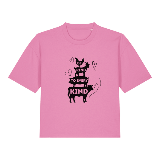 Be Kind To Every Kind Women's Boxy T-Shirt - Vegan America