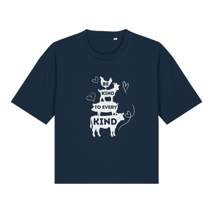 Be Kind To Every Kind Women's Boxy T-Shirt - Vegan America