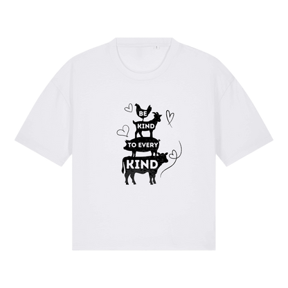 Be Kind To Every Kind Women's Boxy T-Shirt - Vegan America