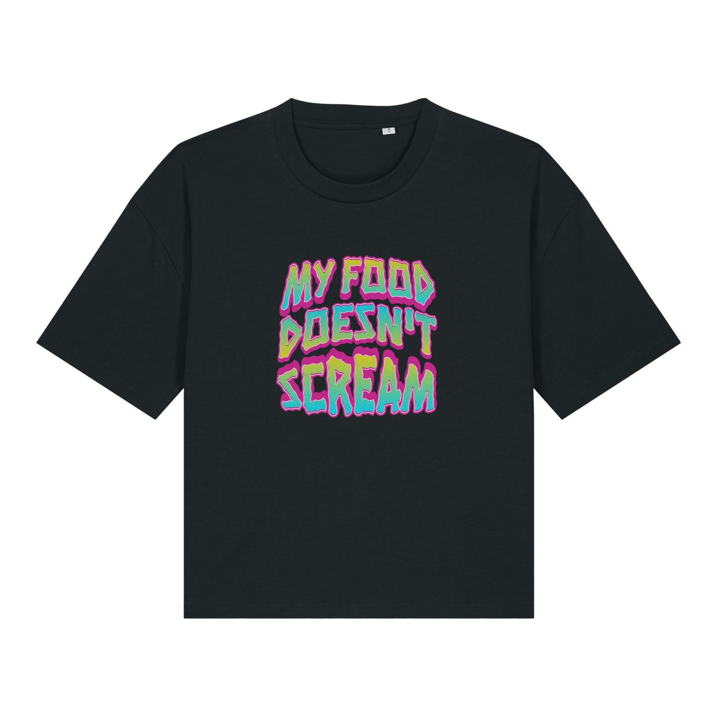 My Food Doesn't Scream Women's Boxy T-Shirt - Vegan America