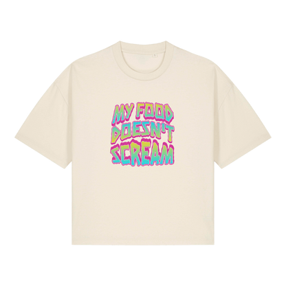 My Food Doesn't Scream Women's Boxy T-Shirt - Vegan America