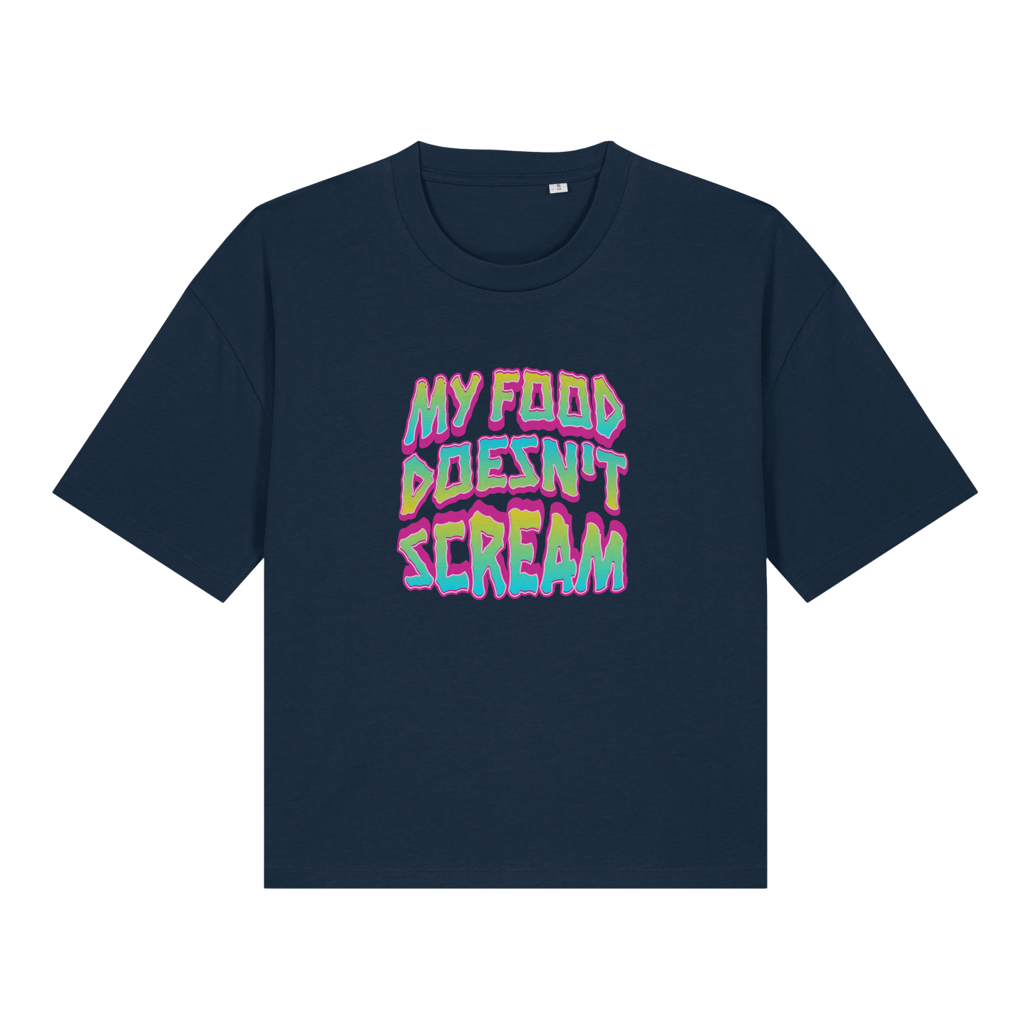 My Food Doesn't Scream Women's Boxy T-Shirt - Vegan America