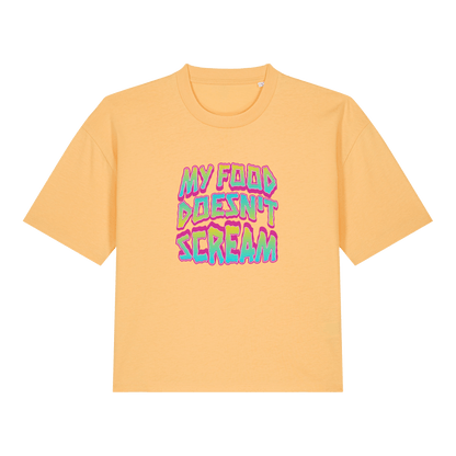 My Food Doesn't Scream Women's Boxy T-Shirt - Vegan America