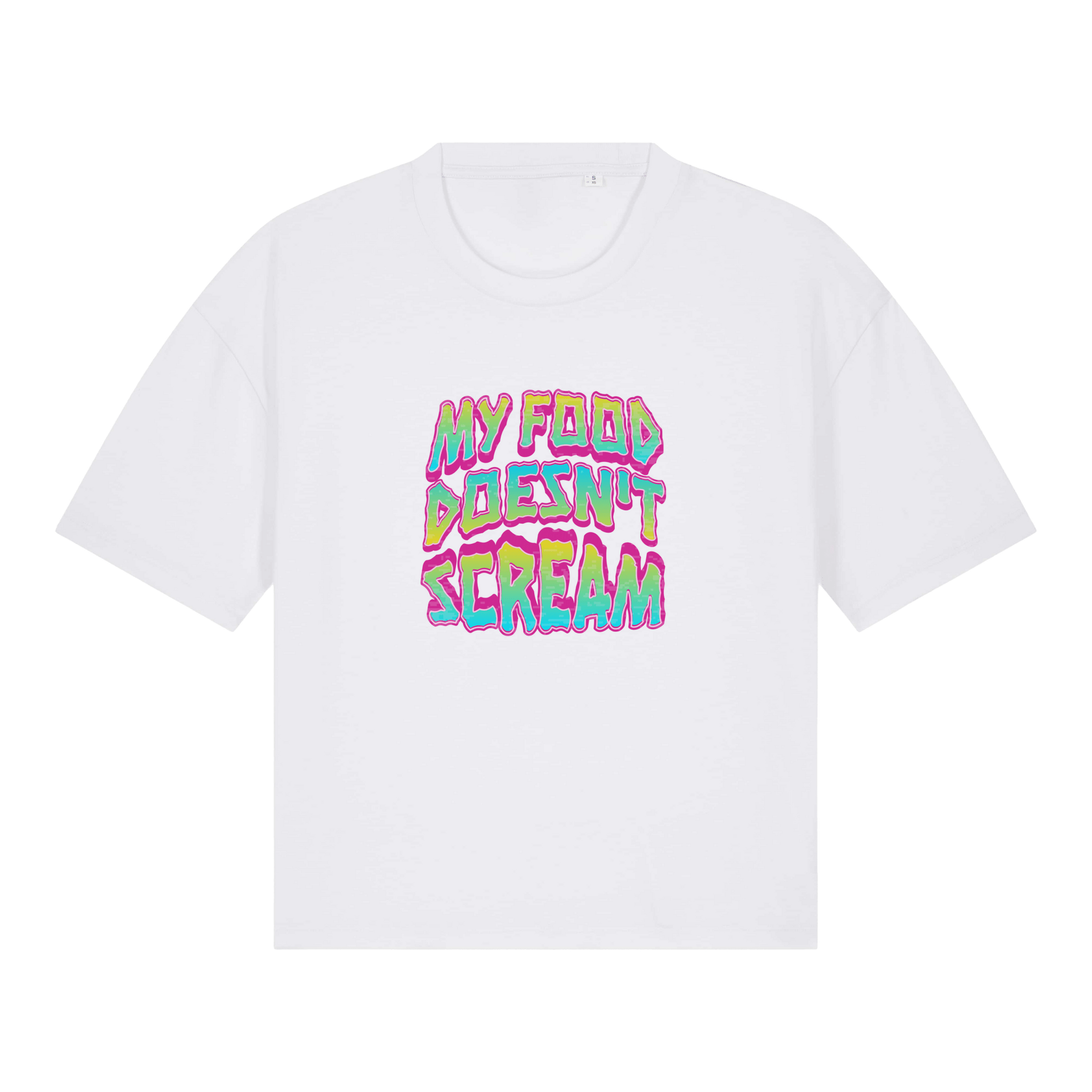 My Food Doesn't Scream Women's Boxy T-Shirt - Vegan America