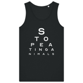Stop Eating Animals Eye Exam Men's Tank Top - Vegan America
