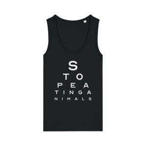 Stop Eating Animals Eye Exam Women's Tank Top - Vegan America