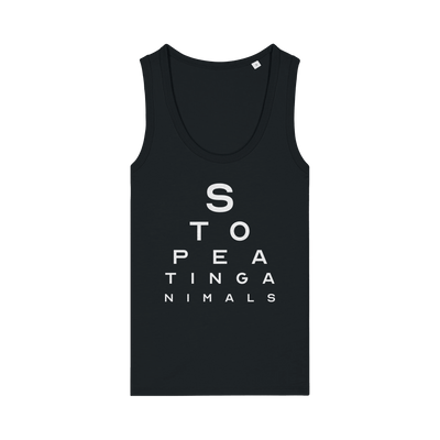 Stop Eating Animals Eye Exam Women's Tank Top - Vegan America