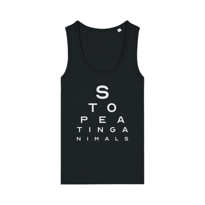 Stop Eating Animals Eye Exam Women's Tank Top - Vegan America
