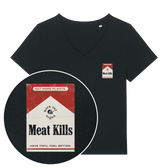 Meat Kills Women's V Neck T-Shirt - Vegan America