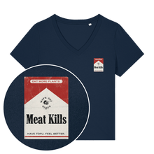 Meat Kills Women's V Neck T-Shirt - Vegan America