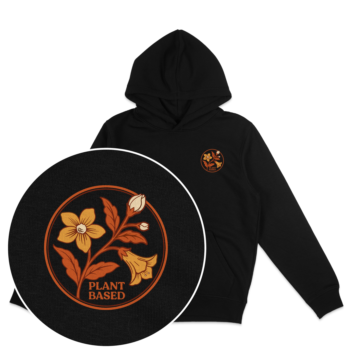Plant-Based Flowers Streetwear Hoodie