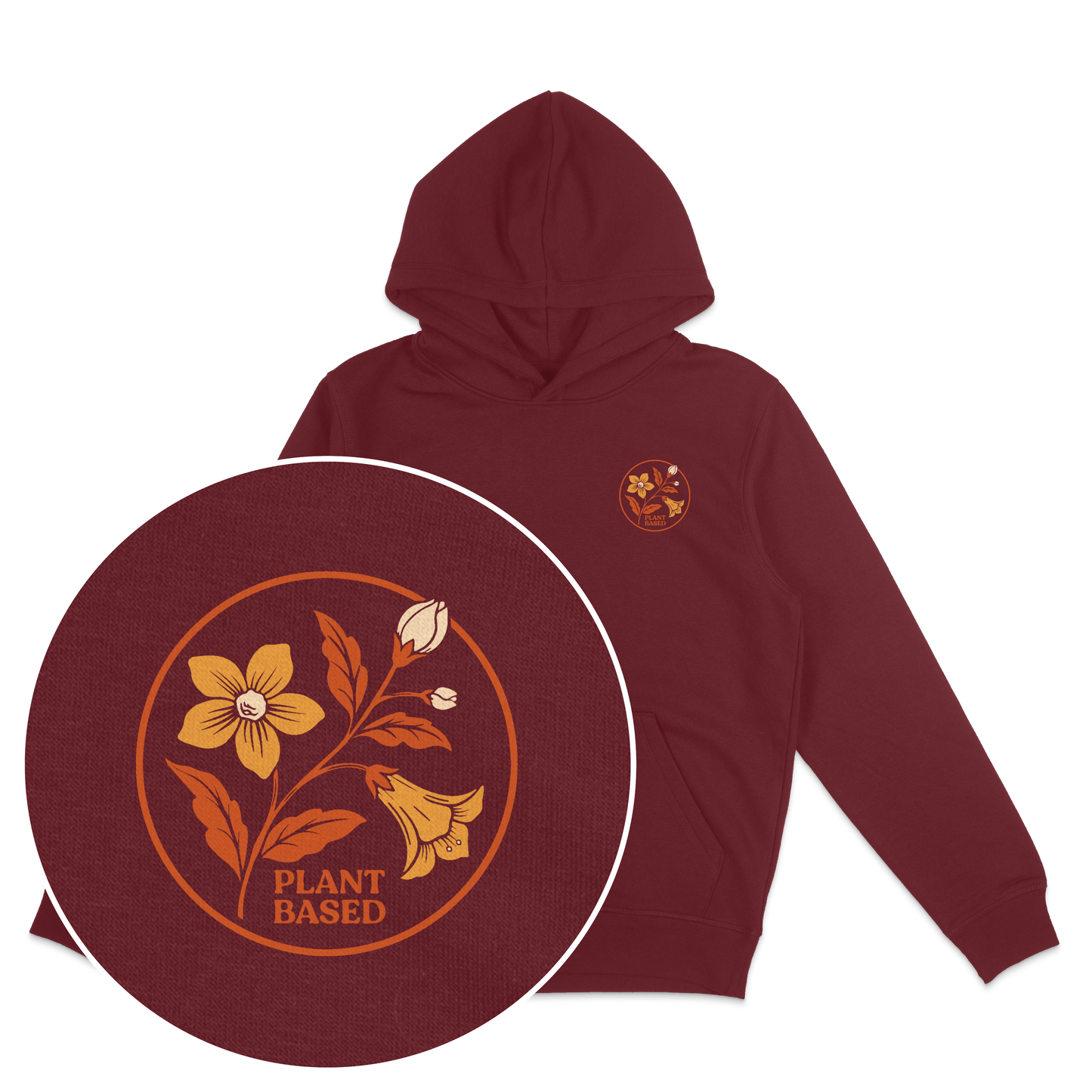 Plant-Based Flowers Streetwear Hoodie