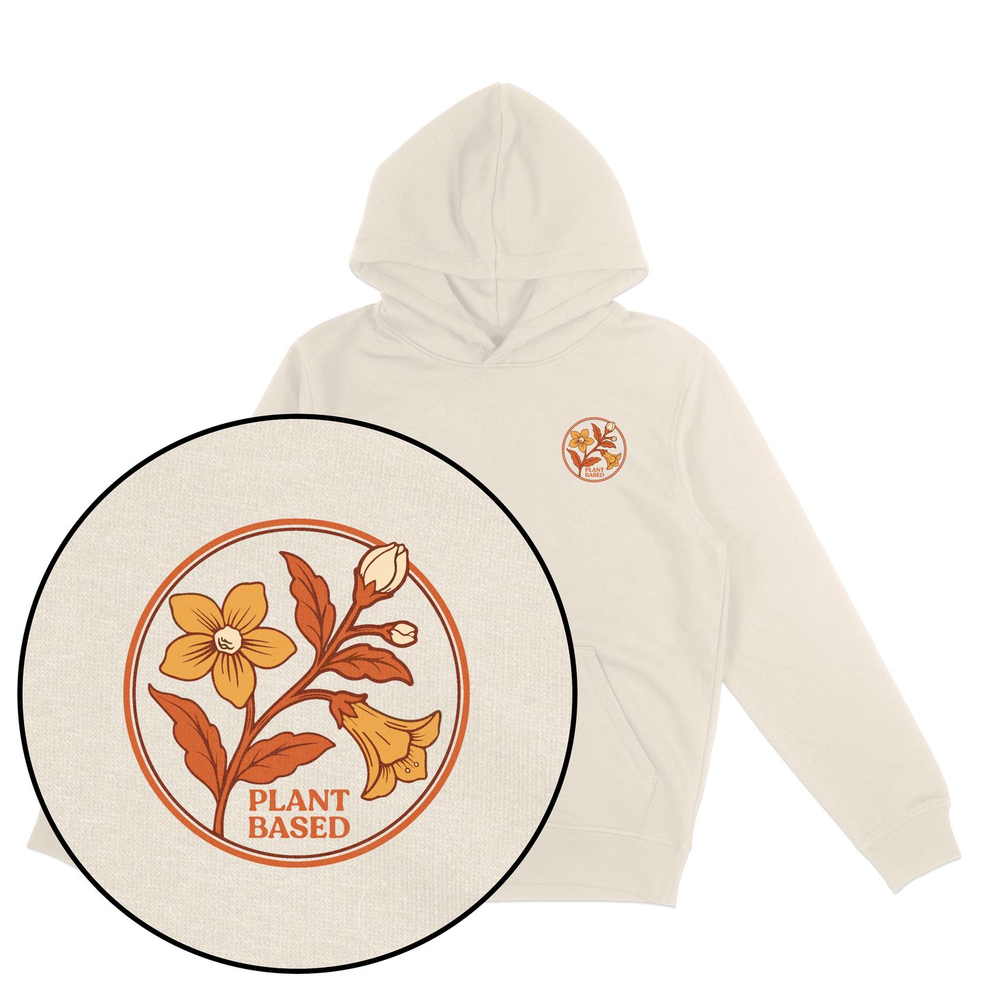 Plant-Based Flowers Streetwear Hoodie