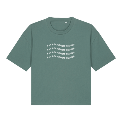 Eat Beans Not Beings Women's Boxy T-Shirt - Vegan America