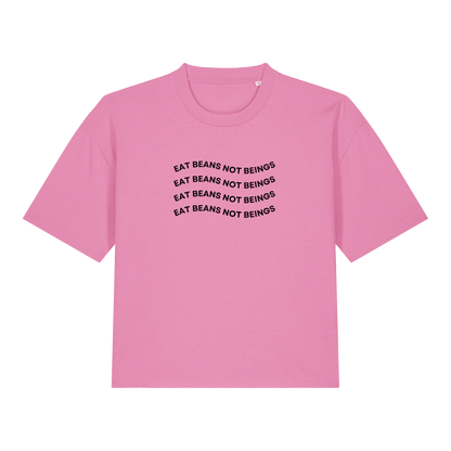 Eat Beans Not Beings Women's Boxy T-Shirt - Vegan America