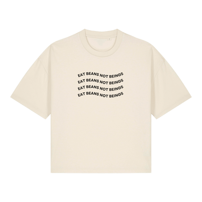 Eat Beans Not Beings Women's Boxy T-Shirt - Vegan America