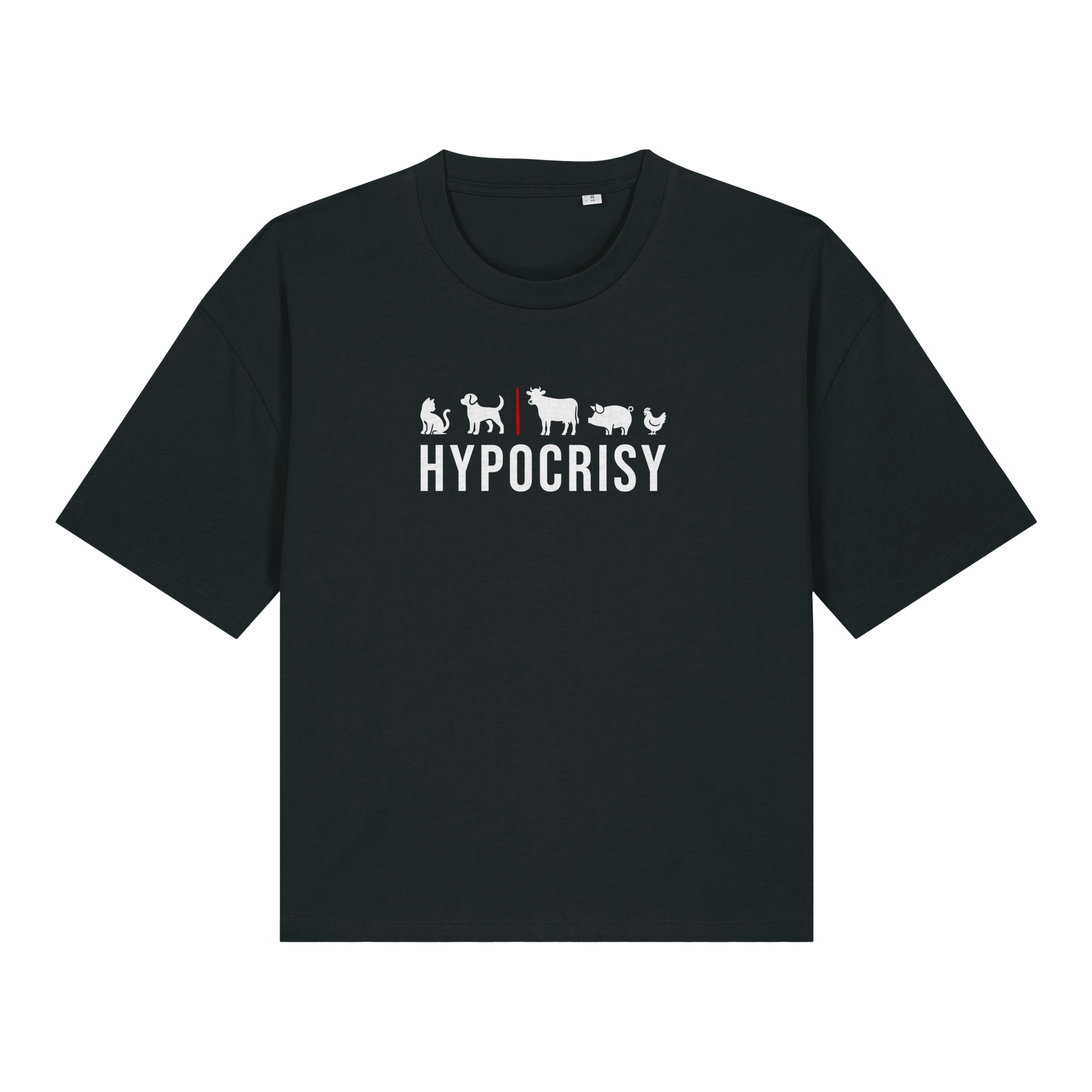 Hypocrisy Women's Boxy T-Shirt - Vegan America