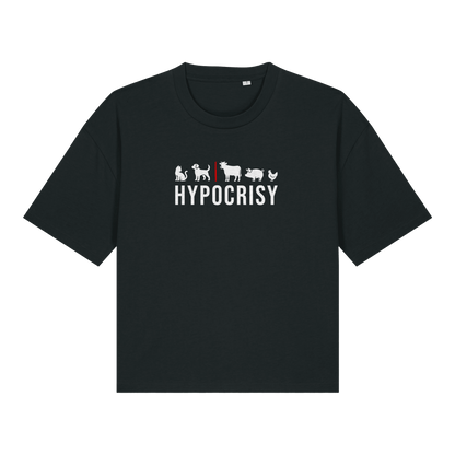 Hypocrisy Women's Boxy T-Shirt - Vegan America