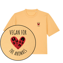 Vegan For The Animals Heart Women's Boxy T-Shirt - Vegan America