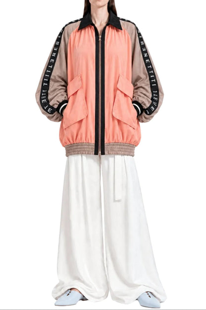 Oversized Eucalyptus Silk Bomber