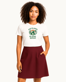 Eat Plants, Be Kind, Repeat - Eco Friendly TShirt - Vegan America