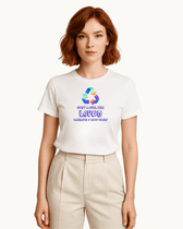 Just a Girl Who Loves Rainbows and Recycling - Eco Friendly TShirt - Vegan America