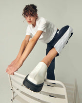 Squared Mule White made of Grape Leather - Vegan America