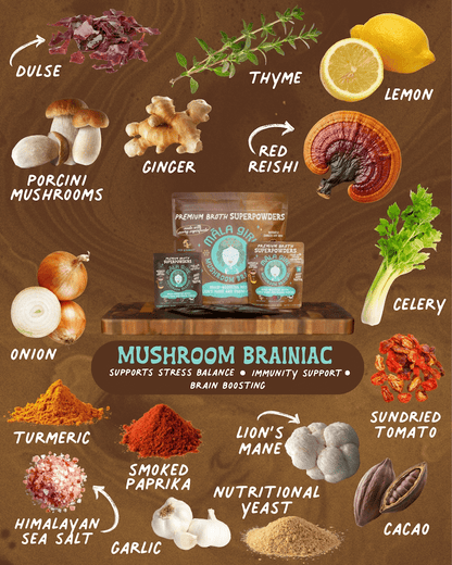 Mushroom Brainiac Superfood Broth Powder - Vegan America