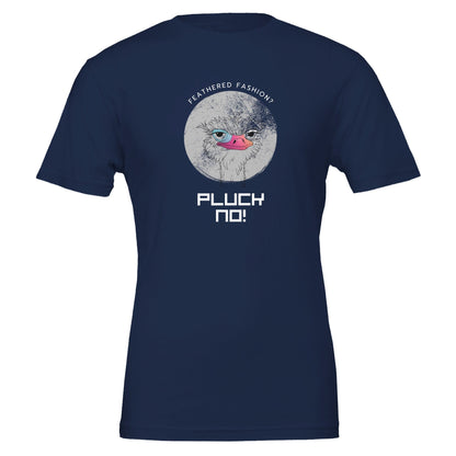 Pluck No! Funny Vegan Premium Tshirt (Dark Colors) - Vegan America