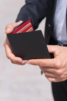 Slim wallet - Black/Red