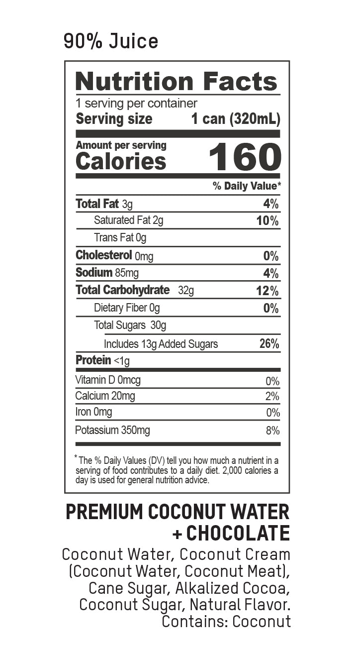 Premium Coconut Water + Chocolate - Vegan America