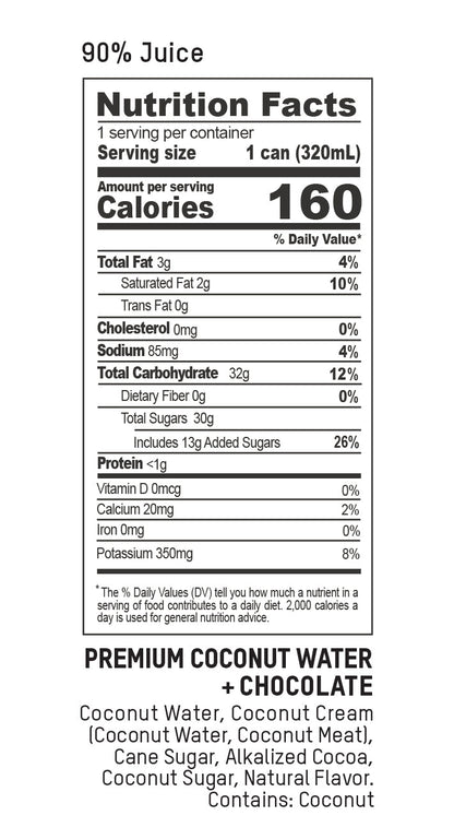 Premium Coconut Water + Chocolate - Vegan America