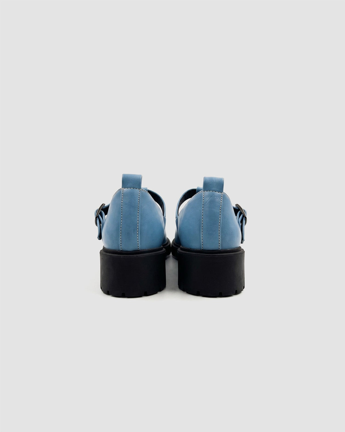 Baby Blue Mary Jane shoes women, vegan leather with strap, Curtsy BOHEMA
