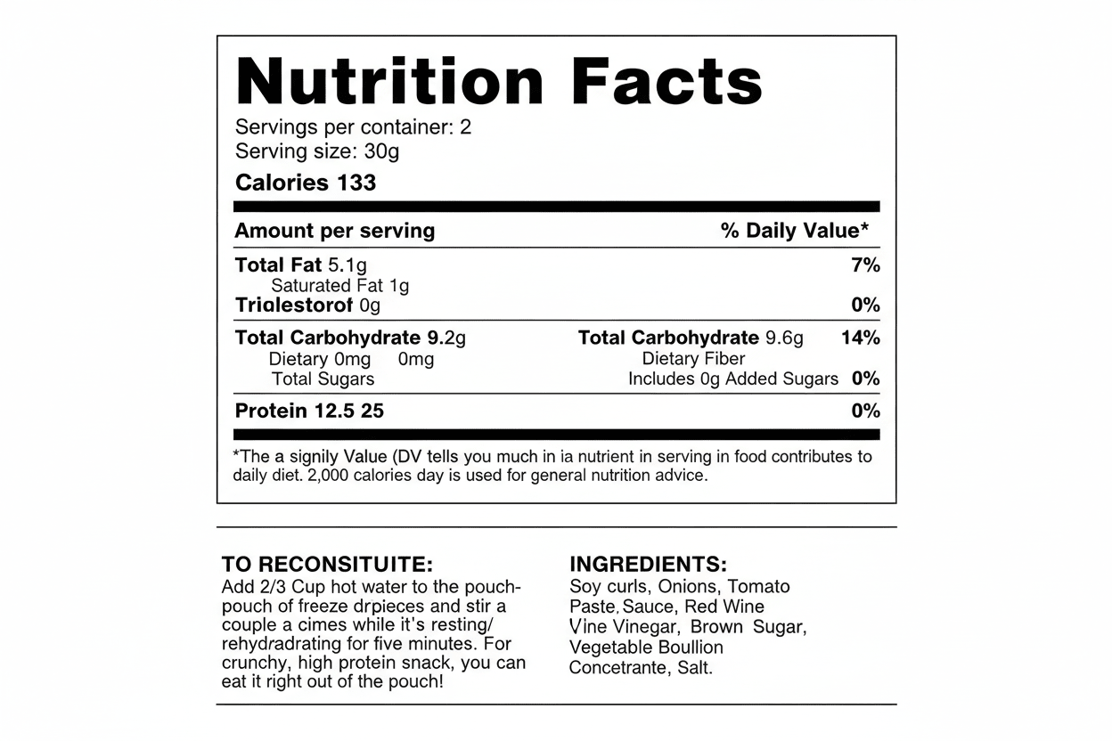 Barbecue Protein Strips - Go Bag (12 Servings) - Vegan America