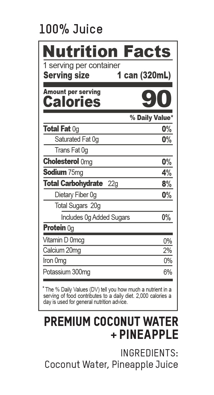 Premium Coconut Water + Pineapple - Vegan America