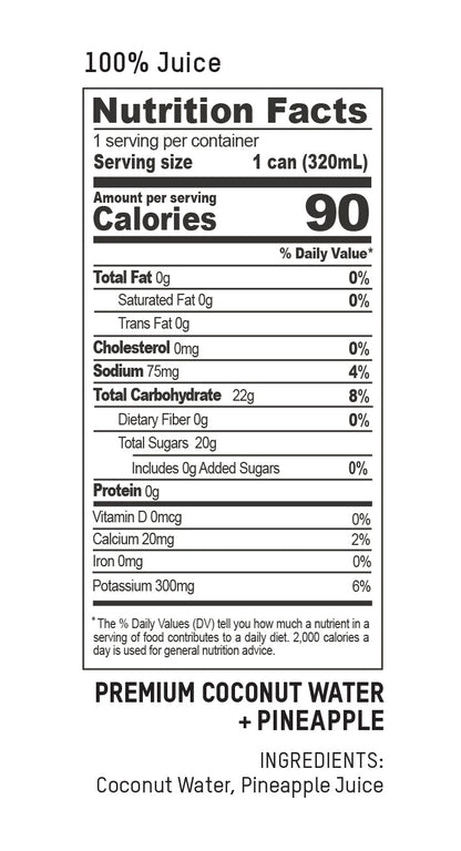 Premium Coconut Water + Pineapple - Vegan America