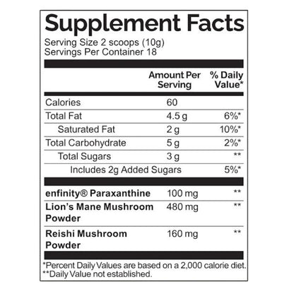 Saply FocusFlow Mushroom Latte – Lion’s Mane, Reishi, Paraxanthine